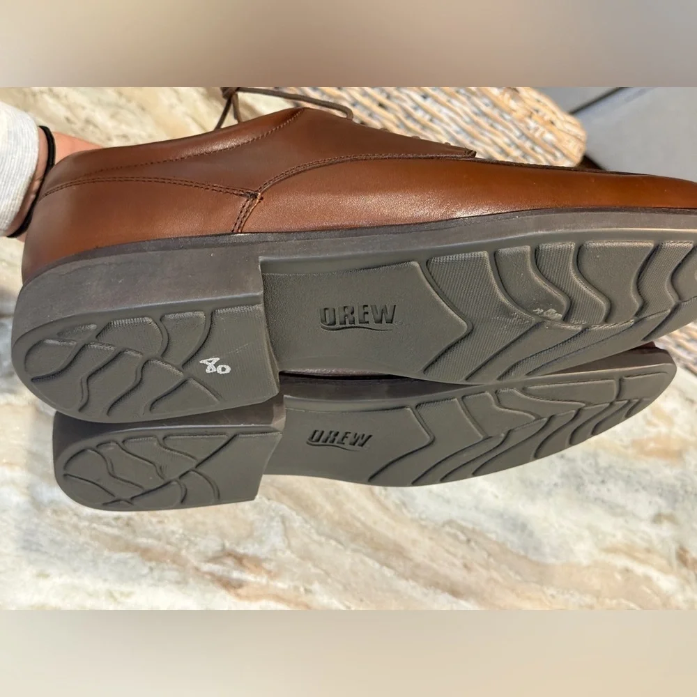 NWT Men’s DREW Park brown leather orthopedic diabetic oxfords- Size 15 WIDE 4W